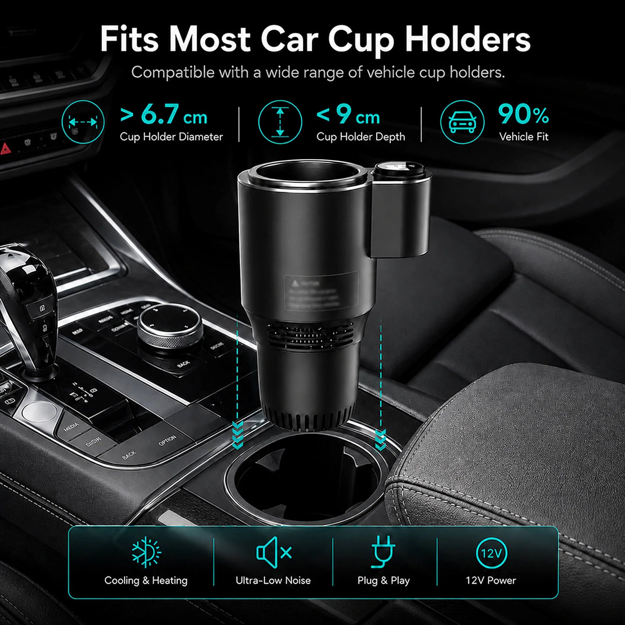 2-in-1 Car Cup Holder Warmer & Cooler
