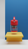 Portable Car Vacuum Signal Red